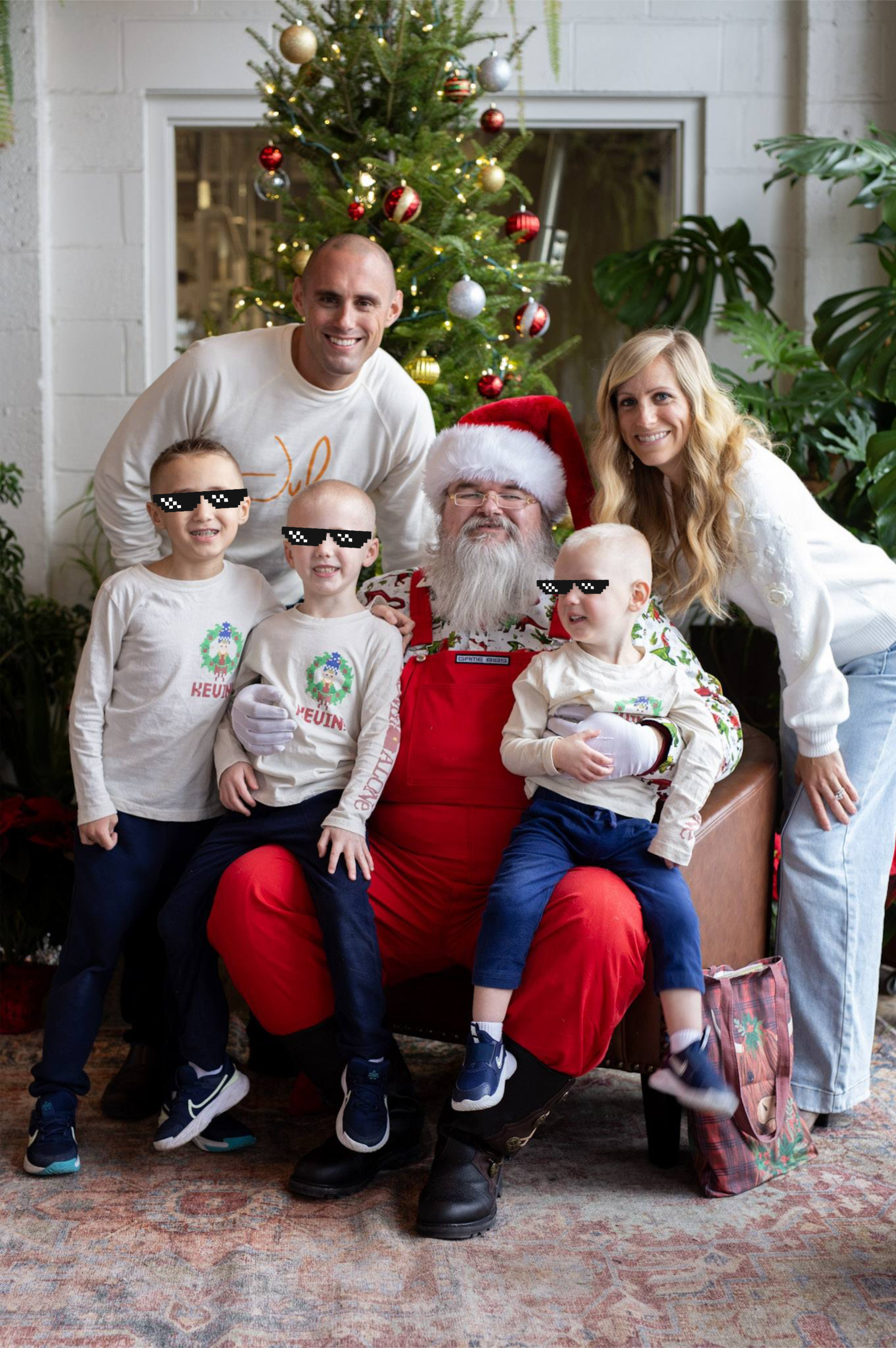 Santa visiting a brewery holiday event